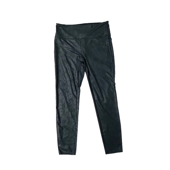 Sincerely Jules Bandier‎ The Meadow Legging Black Shiny Athletic Wear Pant XL - Picture 1 of 10